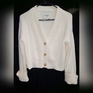 Abercrombie & Fitch Women's White Cardigan